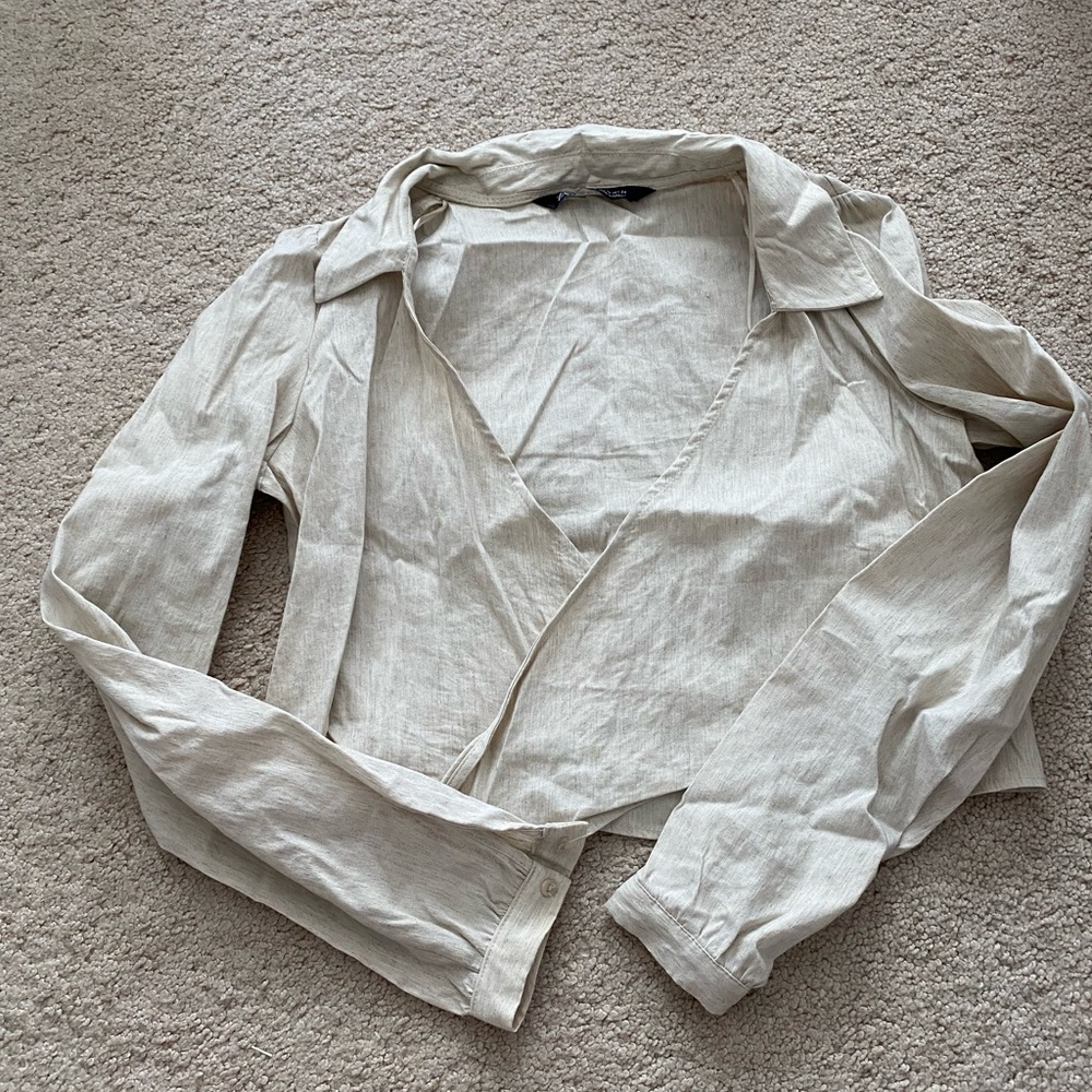 ZARA crop top with tie